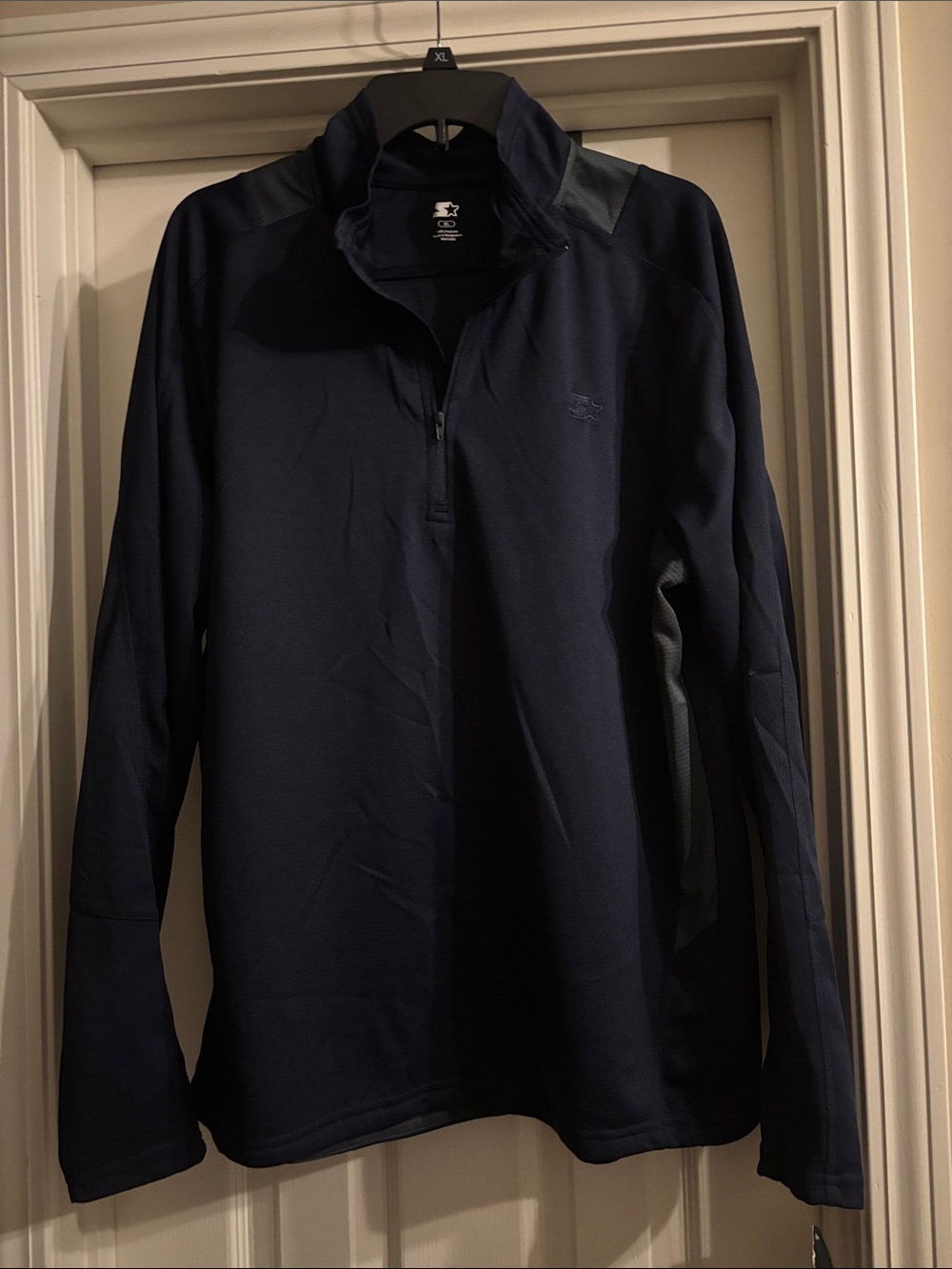STARTER Navy Performance Dri-star 1/4-Zip Pullover Men’s XL